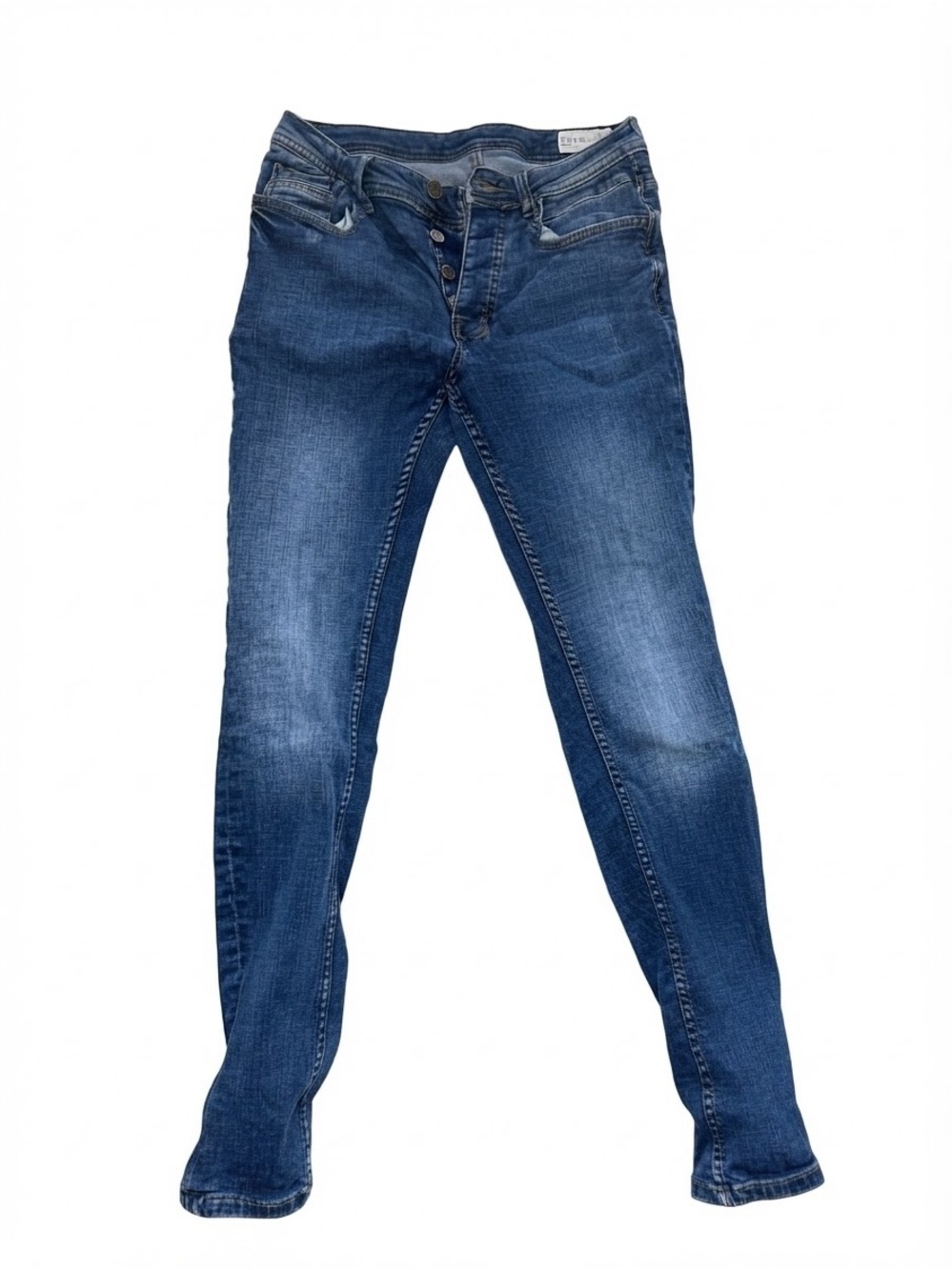 Men Classic Blue  Button-Fly Jeans